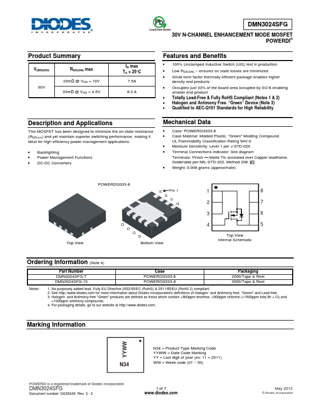 DMN3024SFG