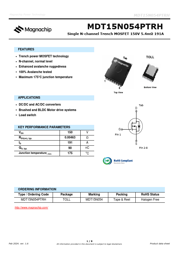 MDT15N054PTRH