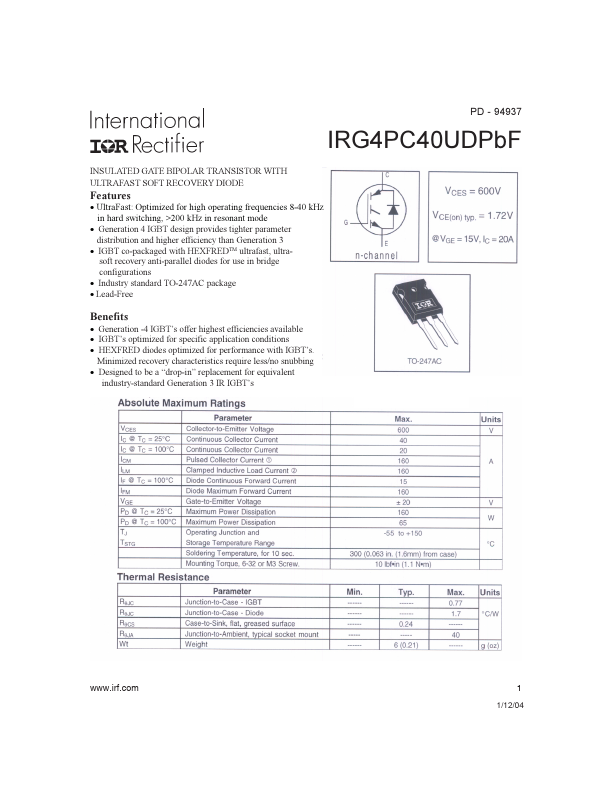 IRG4PC40UD