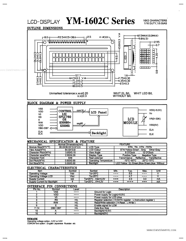 YM1602C