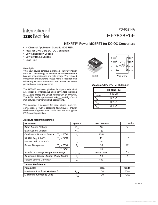 IRF7828PBF