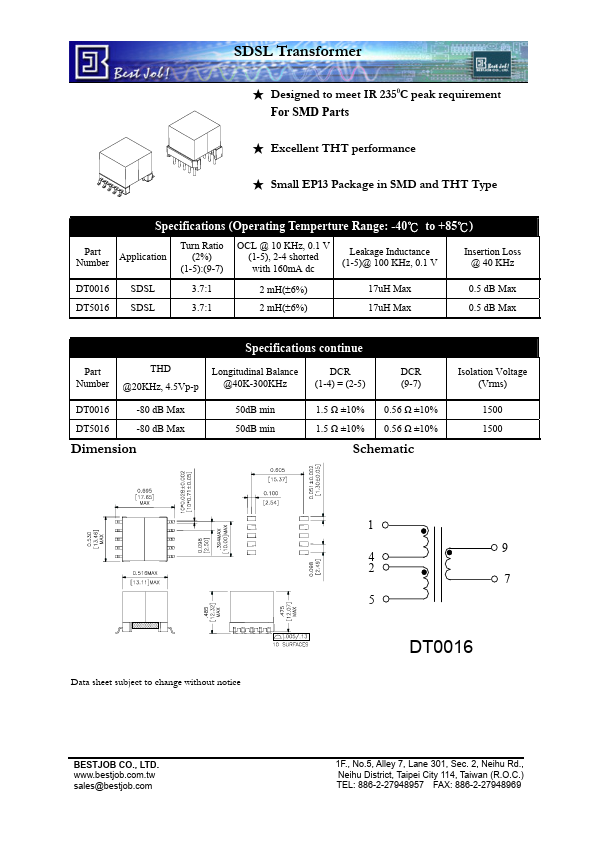 DT0016