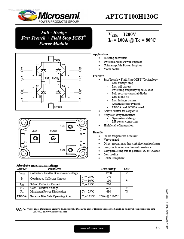 APTGT100H120G