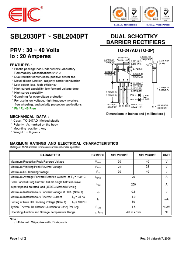 SBL2040PT