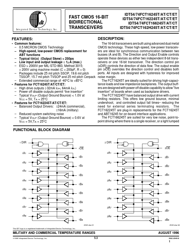 IDT54FCT162245ET