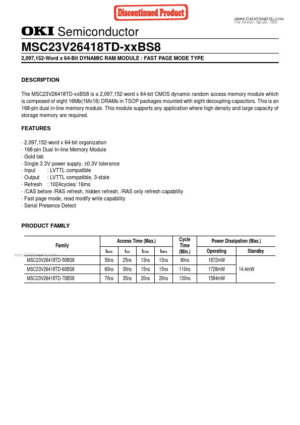 MSC23V26418TD-70BS8