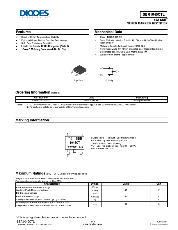 SBR1045CTL