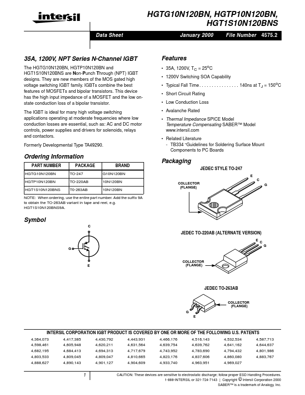 HGT1S10N120BNS