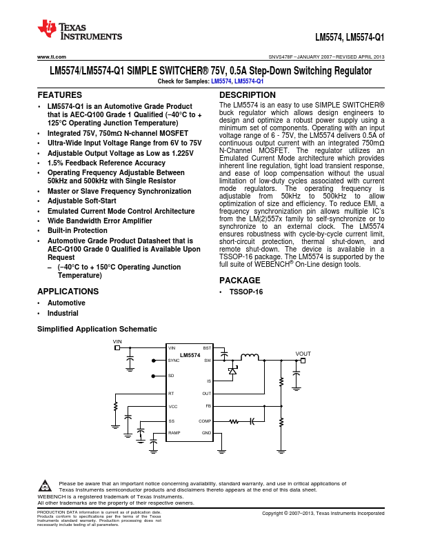 LM5574-Q1