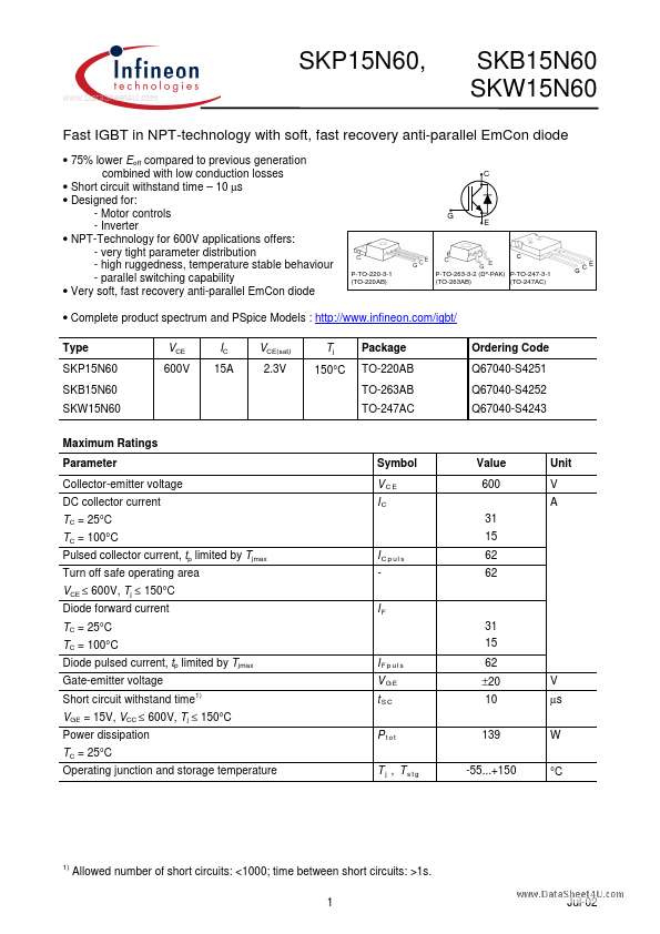 SKB15N60