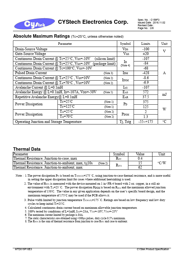 MTD015P10E3