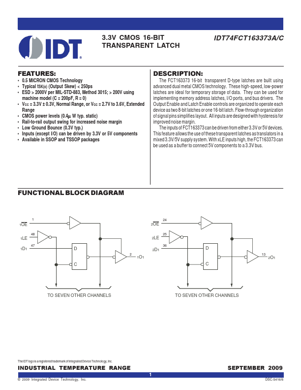 IDT74FCT163373