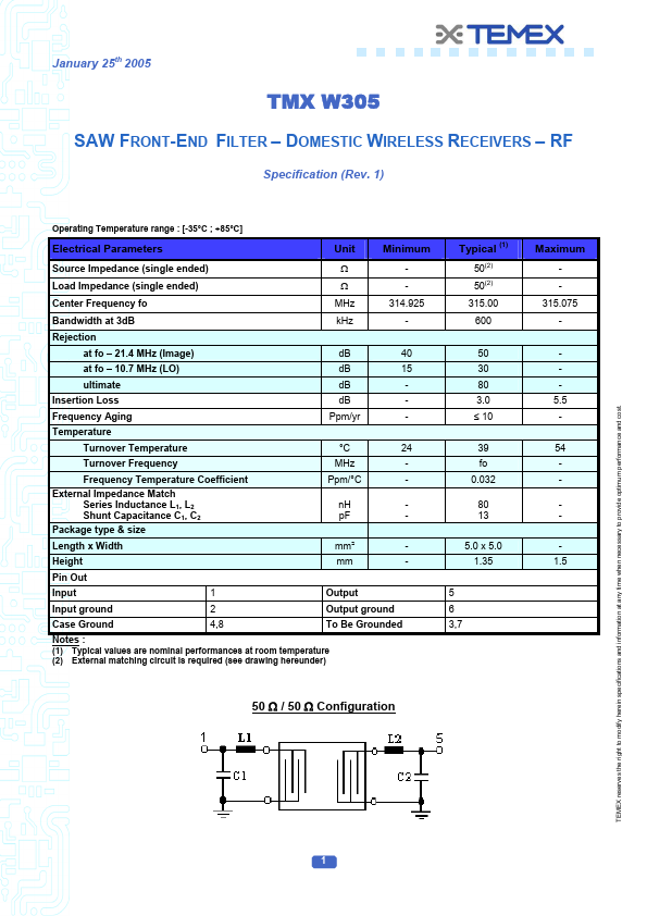 TMXW305