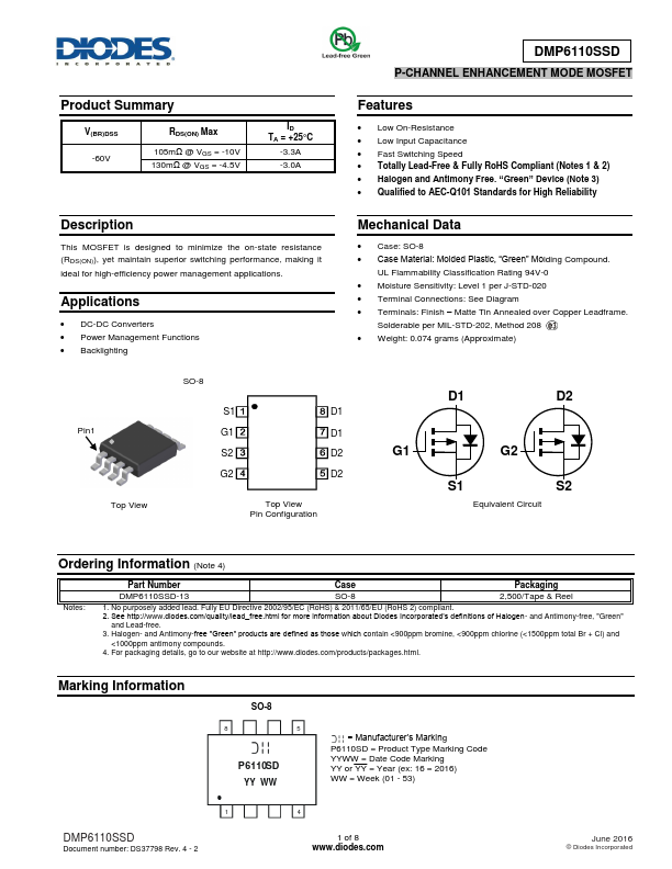 DMP6110SSD