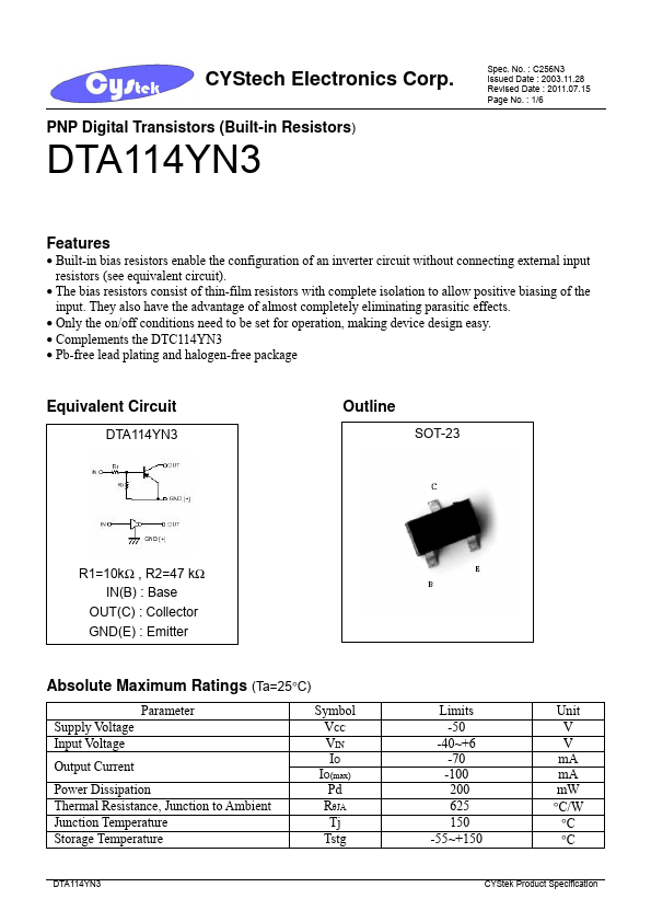 DTA114YN3