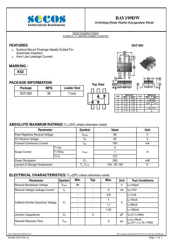 BAV199DW