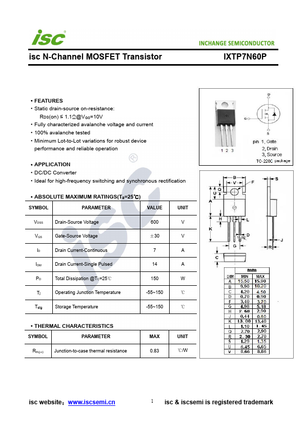 IXTP7N60P