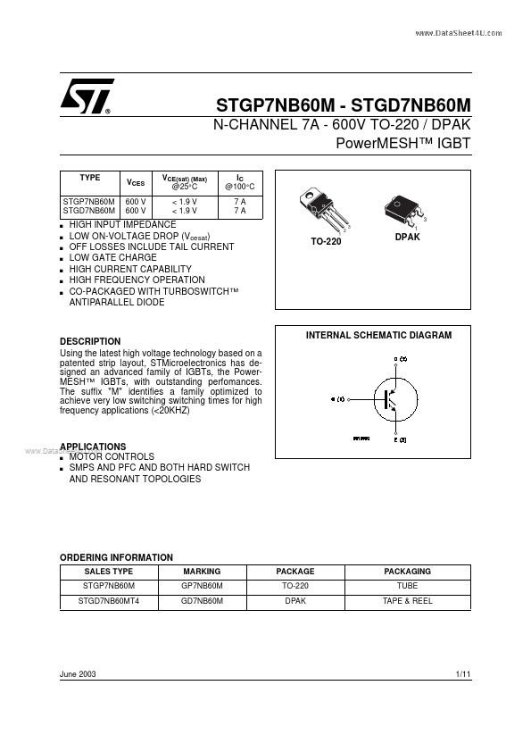 STGD7NB60M