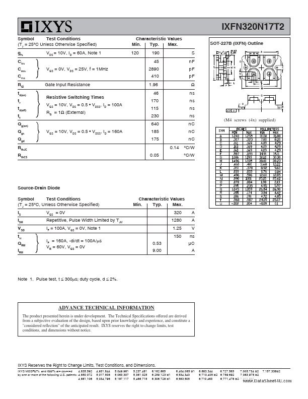 IXFN320N17T2