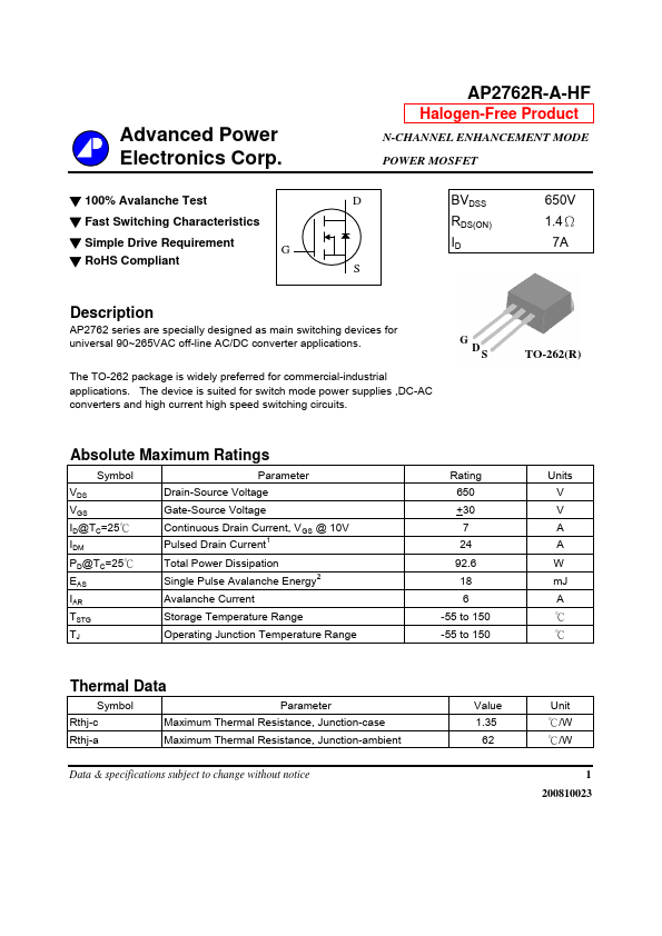 AP2762R-A-HF