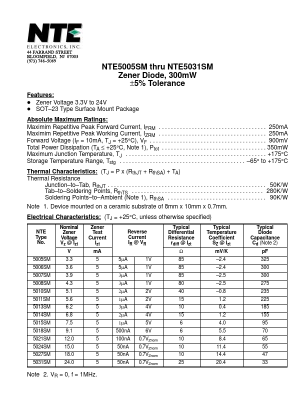 NTE5007SM