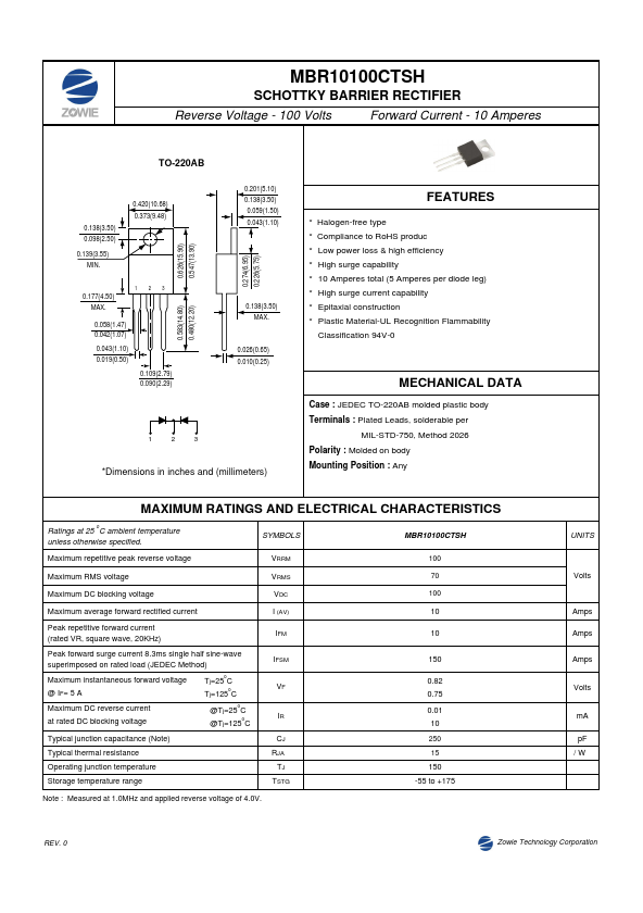 MBR10100CTSH