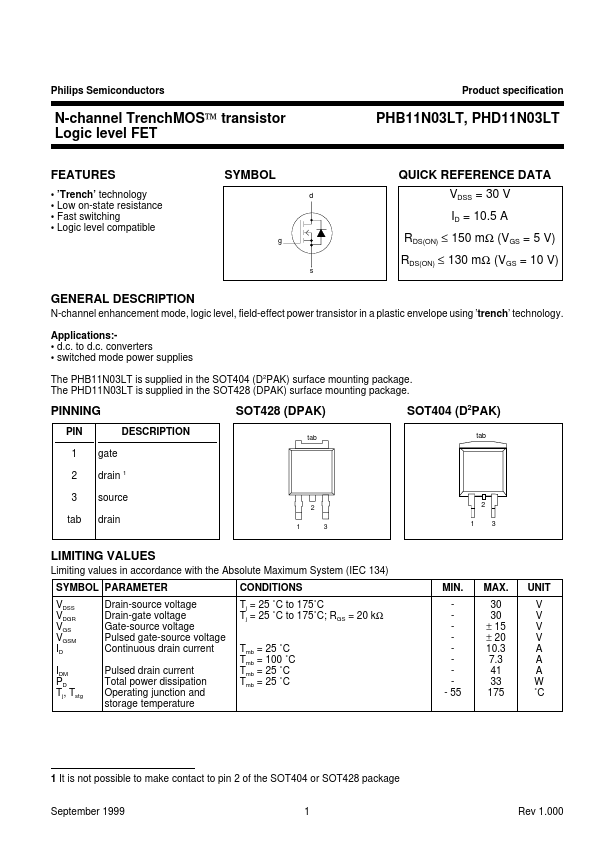 PHD11N03LT