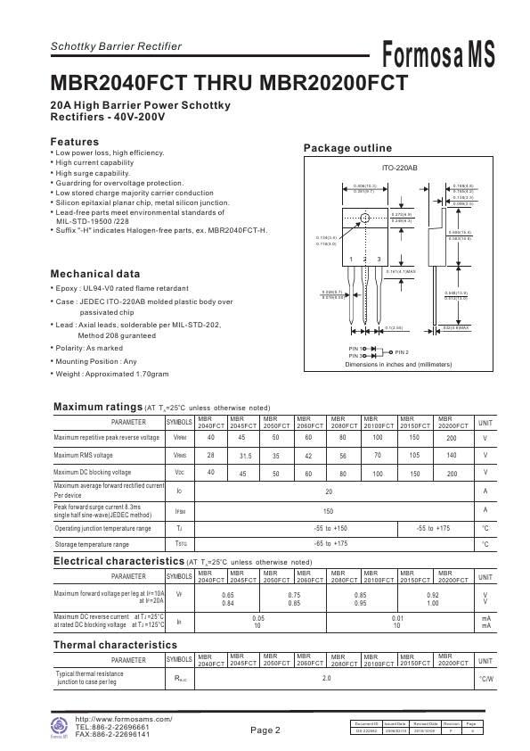 MBR2080FCT