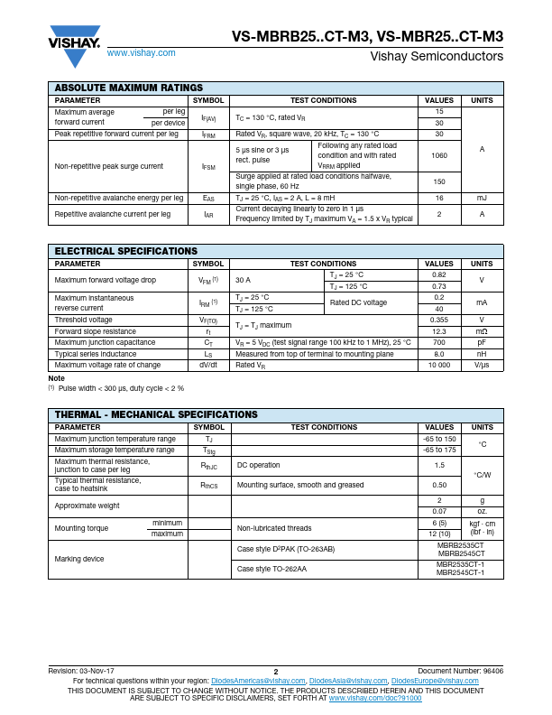 VS-MBRB2535CT-M3