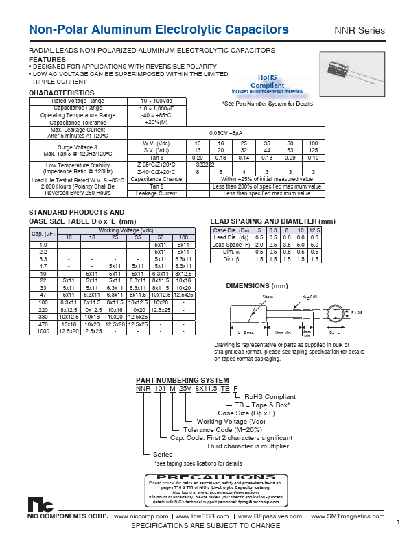 NNR330M25V6.3x11F