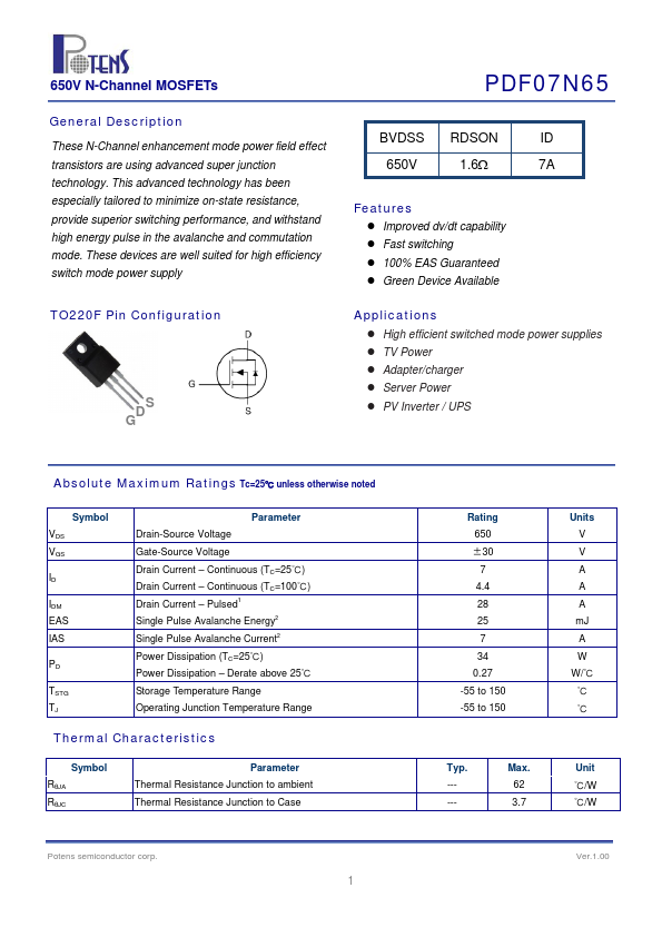 PDF07N65