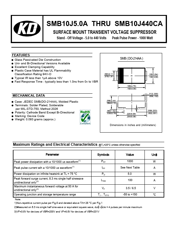 SMB10J170CA