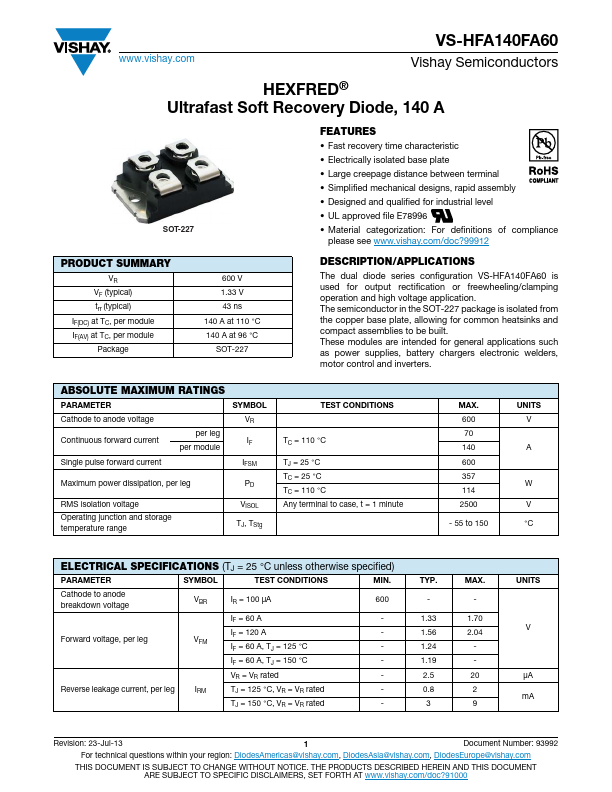 VS-HFA140FA60