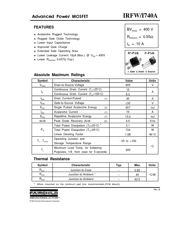 IRFW740A