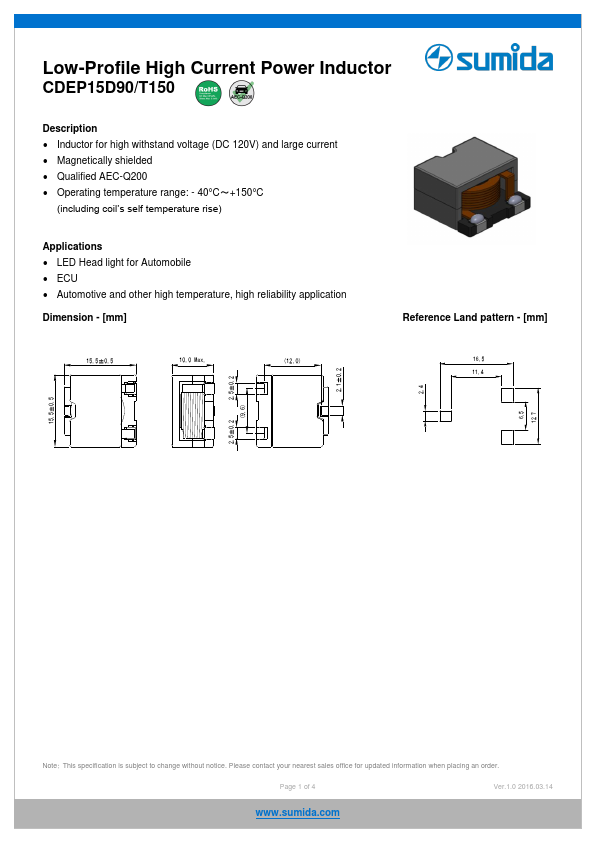 CDEP15D90T150NP-220MC-100