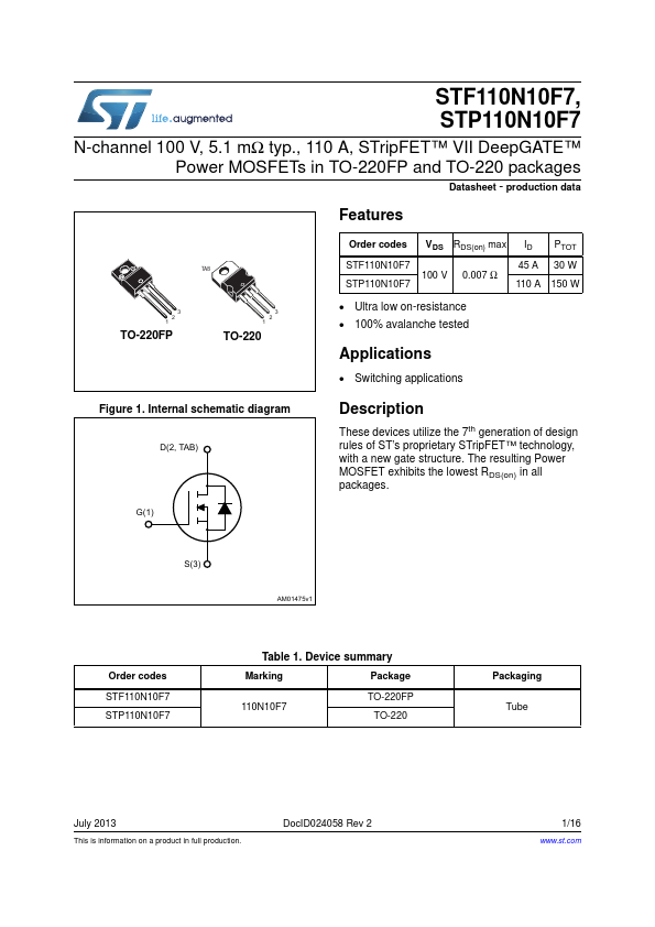 STF110N10F7