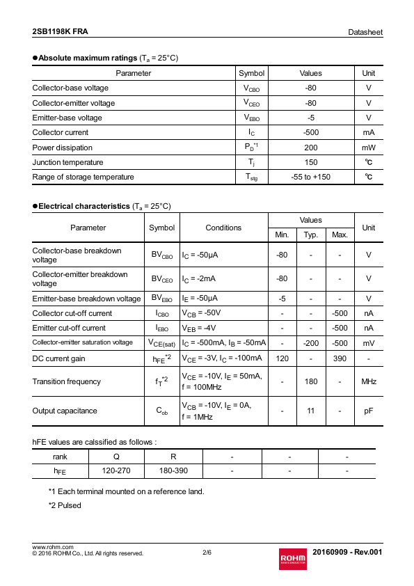 2SB1198KFRA