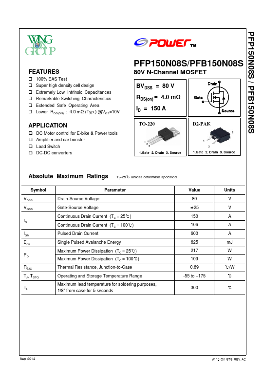 PFP150N08S