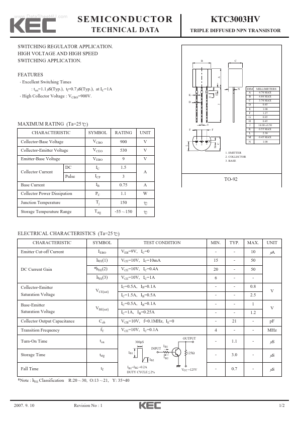 KTC3003HV