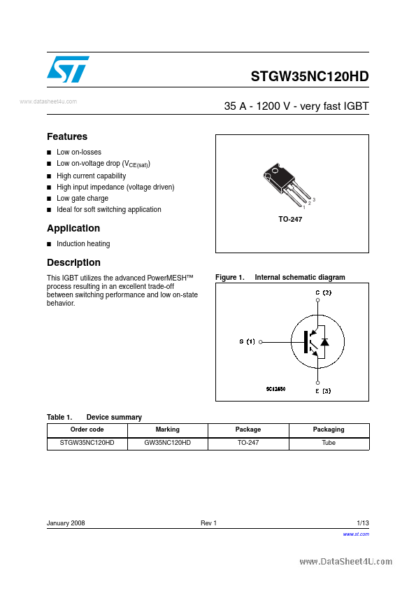 STGW35NC120HD