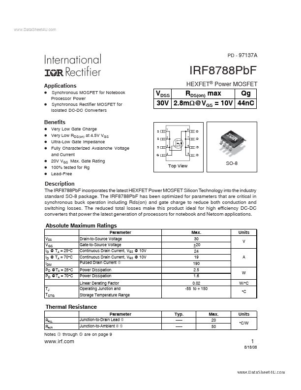 IRF8788PBF