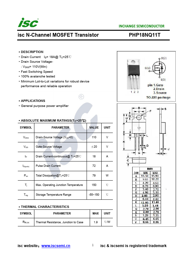 PHP18NQ11T