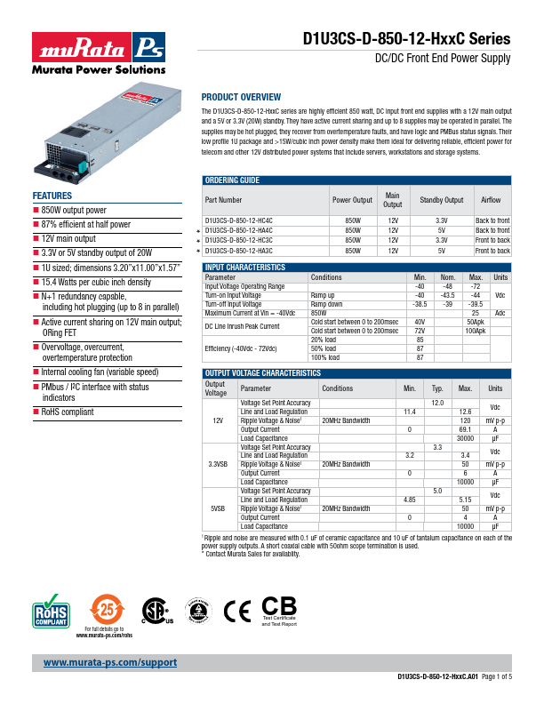 D1U3CS-D-850-12-HA4C