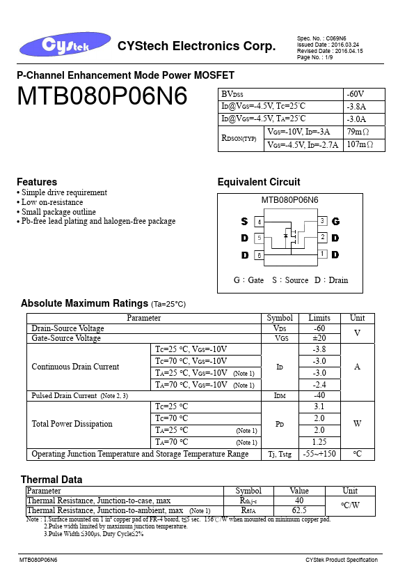 MTB080P06N6