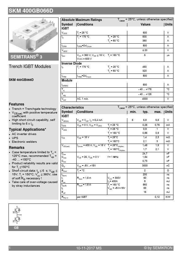 SKM400GB066D