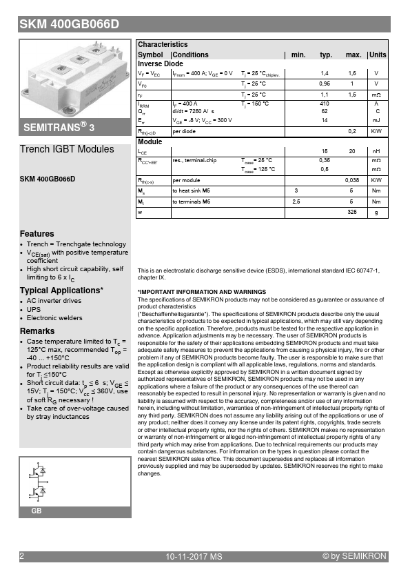 SKM400GB066D