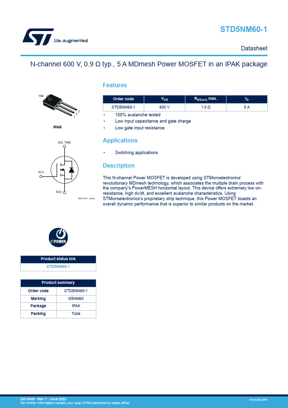 STD5NM60-1