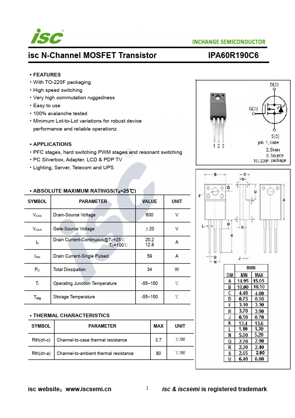 IPA60R190C6