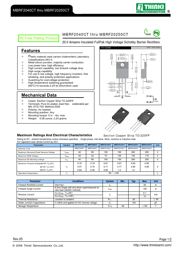 MBRF20200CT