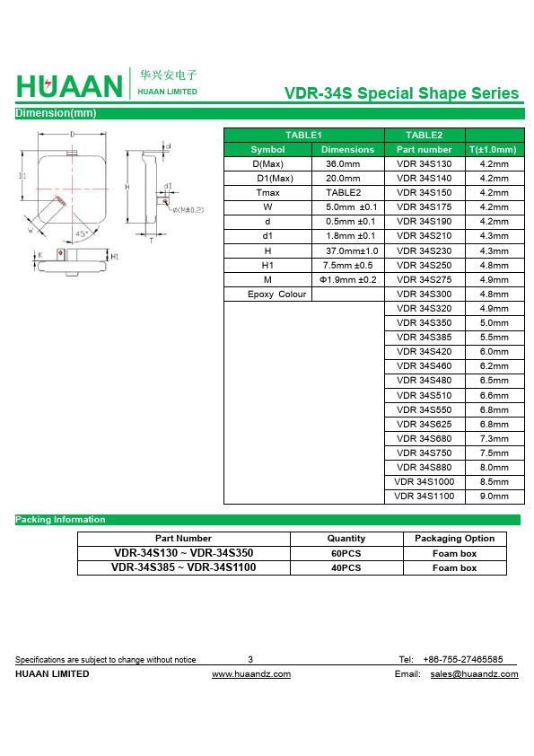 VDR-34S391K